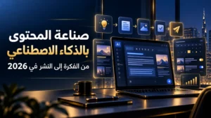 صناعة المحتوى بالذكاء الاصطناعي في 2026: من الفكرة إلى النشر | تميّز