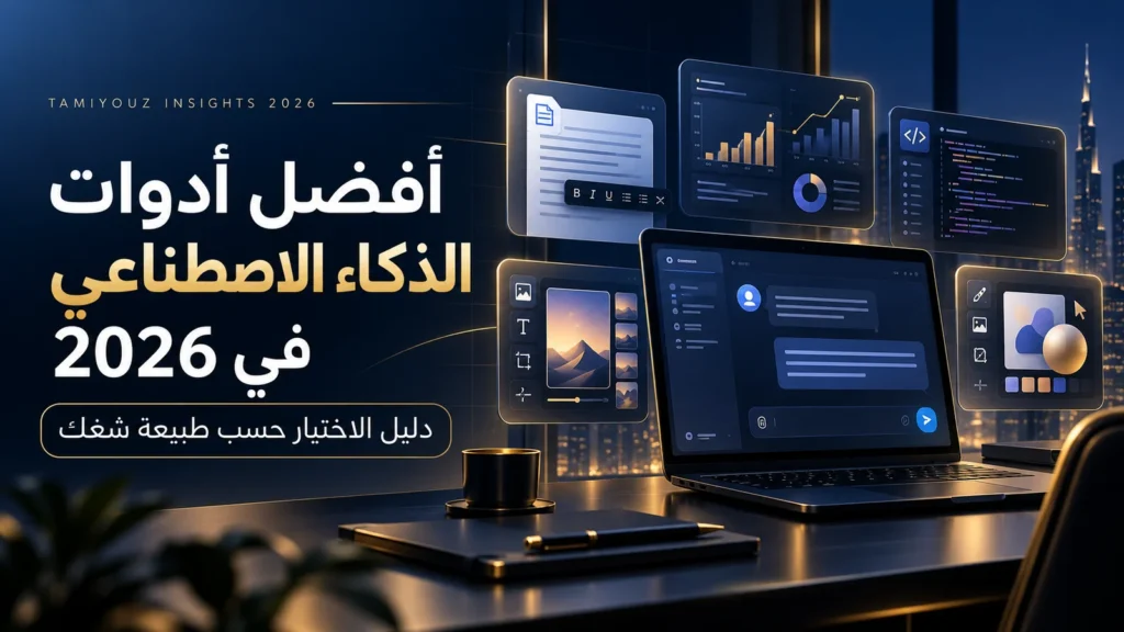 أفضل أدوات الذكاء الاصطناعي في 2026: دليل الاختيار حسب طبيعة شغلك | تميّز